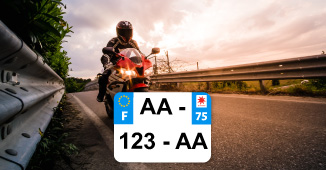 Image de plaque d'immatriculation de moto