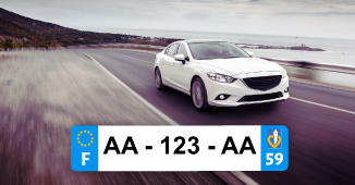 Image de plaque d'immatriculation de voiture